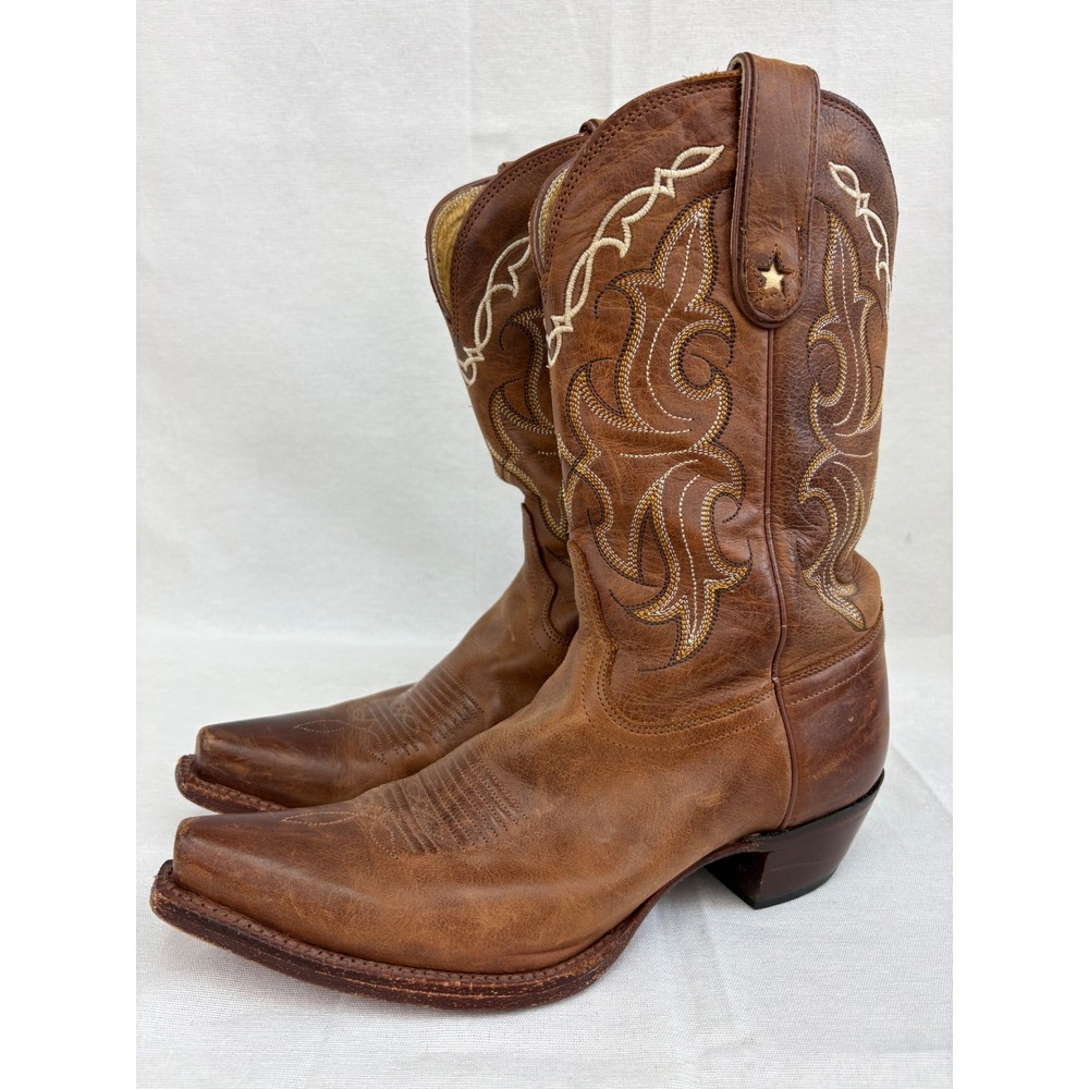 Tony Lama Ladies Vaquero Western Cowboy Boot Size 8B VF6008 Honey Saguaro